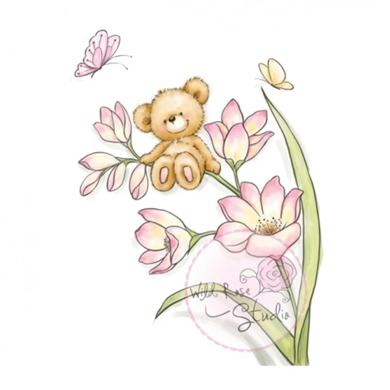 

Animal/bear Transparent Rubber Silicone Clear Stamps for Tampons Seal Background Collage Stamp Holiday card Card Making Diy