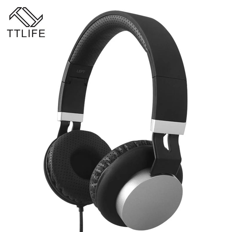 TTLIFE Wired Headphones 3.5mm Stereo Headset Foldable with Mic Earphone