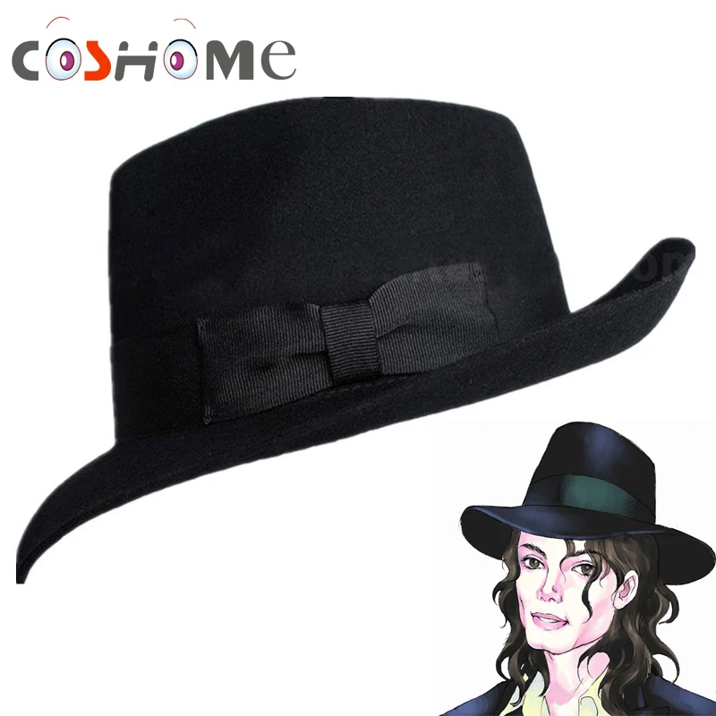 Coshome Michael Jackson Cosplay Caps Fedoras Concert Dance Hats Classic