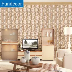 [Fundecor] деревянная Цветочная настенная бумага самоклеющаяся для гостиной детские комнаты домашний Декор 3d настенная бумага орнамент