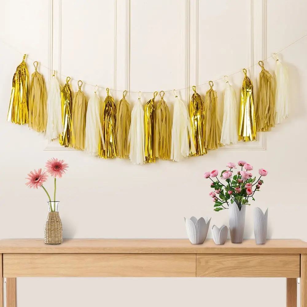 13 styles Paper Tassels 1 Strings DIY Tassel Garland Banner for Wedding Baby Shower Happy