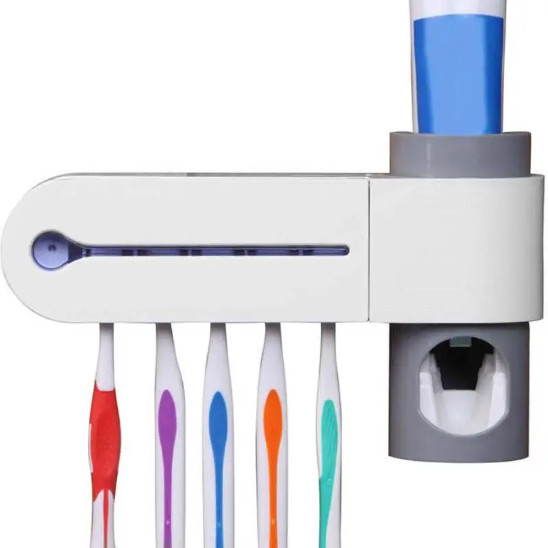 

2 in 1 Multi-function UV Toothbrush Sterilizer Organizer Automatic Home Toothpaste Squeezer Dispenser Toothbrush Holder