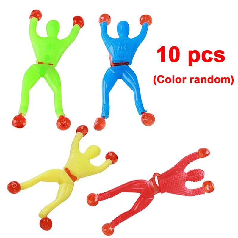 

10pcs/lotsFunny Novelty Sticky Wall Climbing Flip Rolling Men Climber Children Kids Baby Education Toy