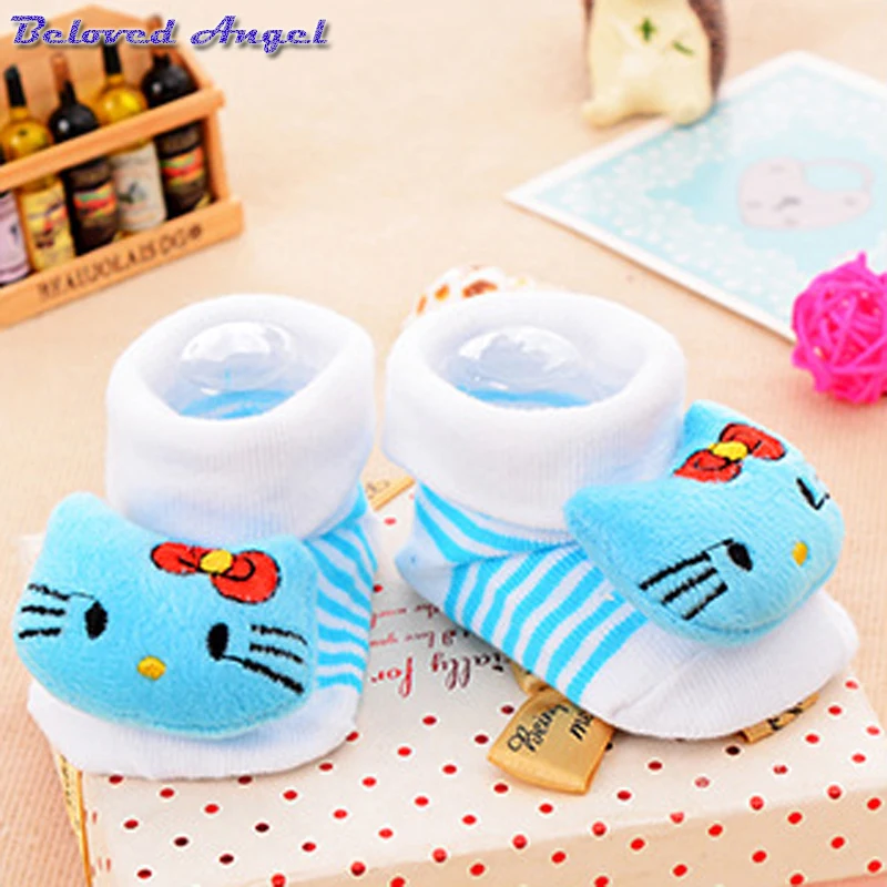 Носки для малышей с объемным рисунком, нескользящие носки-тапочки для маленьких мальчиков и девочек, детские толстые махровые носки для дома, 18 видов