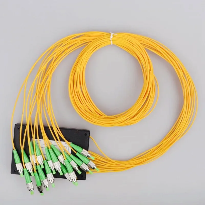 SC APC 1x16 PLC волоконно-оптический разветвитель одномодовый с FC APC коннектором FTTH FC APC