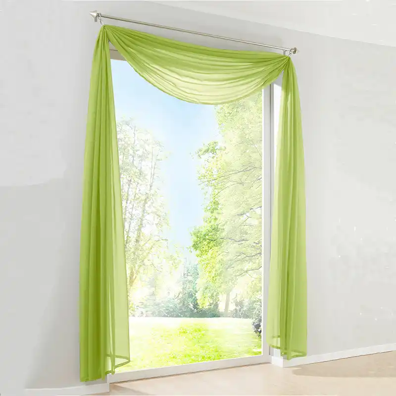 Top Quality Multicolor Sheer Curtain For Window Treatment Pelmet