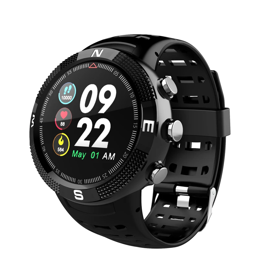 

F18 Real IP68 Waterproof GPS Smart watch Support Swimming Compass Smart bracelet Call Message Reminder Watch Pedometer Tracker