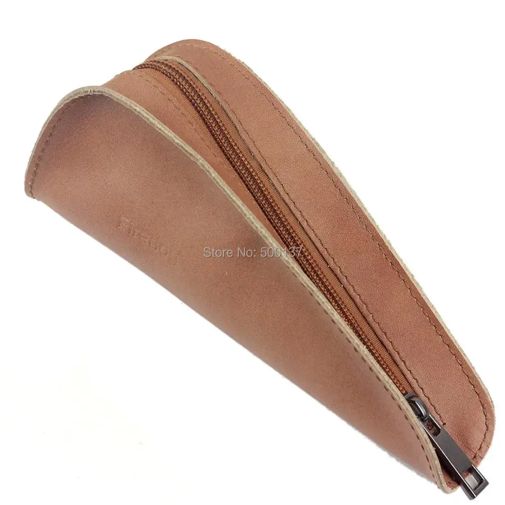 Firedog Travel Portable Genuine Leather Single Smoking Pipe Pouch Bag