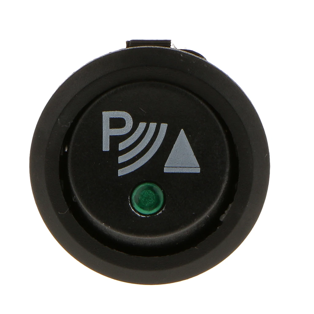 Illuminated LED 3 Pin P Rocker ON / OFF 12v DC Dashboard Switch Parking Reverse Sensor Front Rear Reversing Sensors
