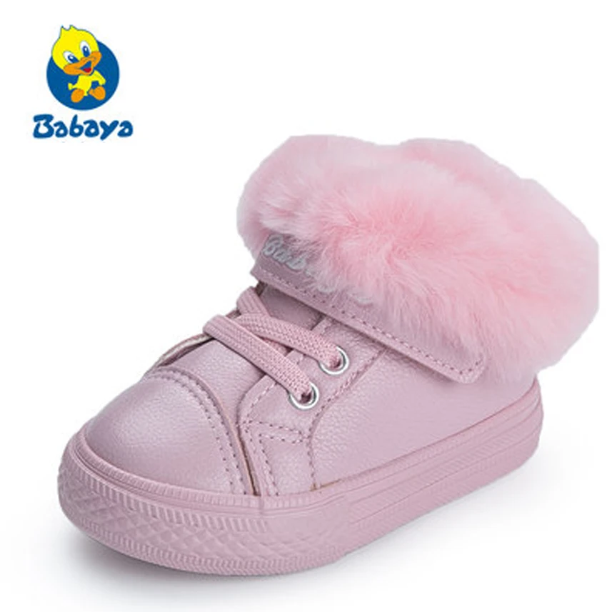 Зимняя детская обувь для девочек, обувь с хлопчатобумажными стельками, детская обувь, Утепленные зимние новые ботинки для мальчиков, повседневная обувь