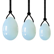 Прямая опал вагинальные яйца набор кристалл тренажер Кегеля Массажная мвагинальная машинка Натуральный камень Джейд Яйцо пробуренных массаж яичек