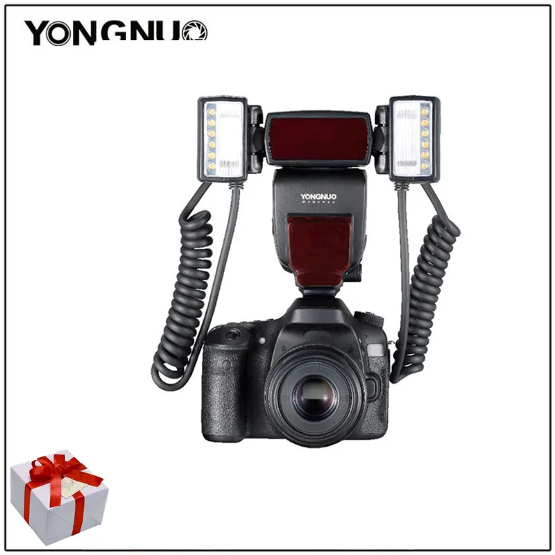 Светодиодная лампа для видеосъемки YONGNUO YN 24EX YN24EX Макро Вспышка Speedlite Macro Twin Lite TTL
