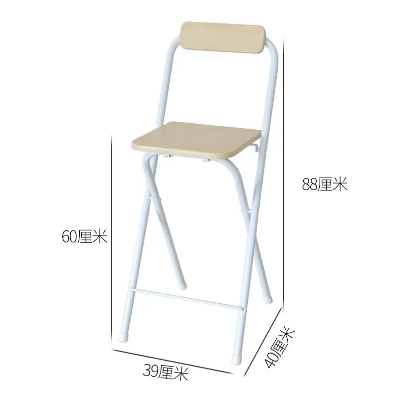 Складное кресло барный стул высокий дом обеденный стол простой портативный утолщение взрослых табуре де мебель складная минималистичный современный - Цвет: style4