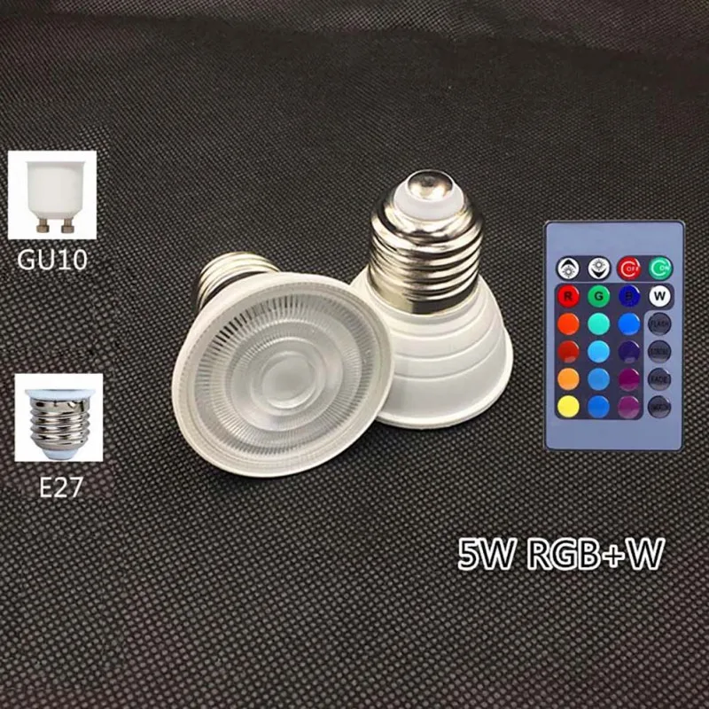 E27/GU10 LED 16 Цвет Изменение RGB волшебный свет лампы 85-265 В RGB подсветкой Spotlight ИК-пульт дистанционного управления