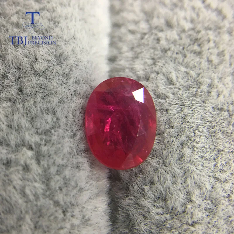

TBJ,Natural treated ruby oval shape red ruby 1.3ct ,loose precious gemstone for gold jewelry mounting ,free certificate