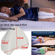 Leg Pillow Memory Foam Contour Leg Pillow Bed Back Hips Knee Support Orthopaedic Firm Pillow Comfortable For Sleep Home Textile