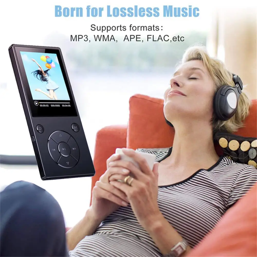 Newest MP3 Player Bluetooth4.2 Built-in Speaker 16GB MP3 Music Player with 2.4 Inch HD Screen, FM, Support SD up to 128GB