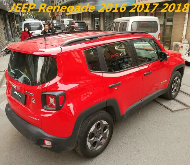 

Aluminum Alloy Car Roof Rack baggage luggage bar For 16-17-18 JEEP Renegade 2016 2017 2018 2019 (Black Silver)