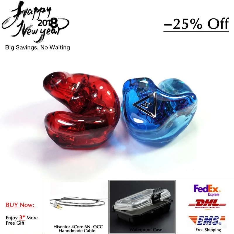 Hisenior T8 8 16Units Balanced Armature Drivers Custom Fit CIEMs Noise Cancelling In ear Monitor Earphone