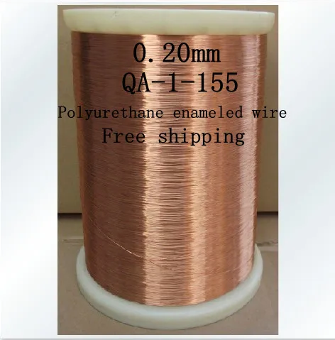 Бесплатная доставка 0,2 мм * 1000 м QA-1-155 полиуретановая эмалевая проволока Медный провод эмалированные Ремонт кабеля