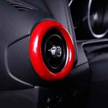 

ABS Plastic For Mazda CX-3 CX3 2016 2017 2018 Car conditioner air Outlet frame panel Cover Trim car styling accessories 3pcs