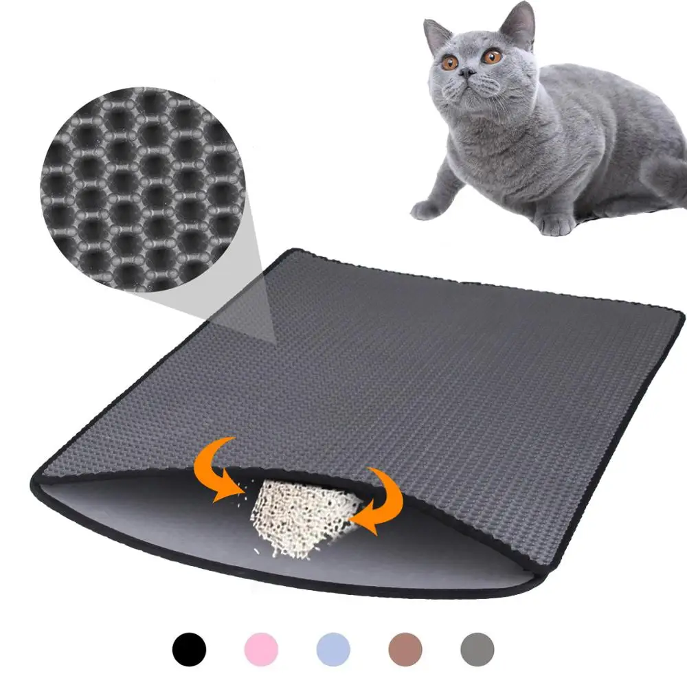 EVA Waterproof Pet Cat Litter Mat Double Layer Cat Litter Trapping Mats