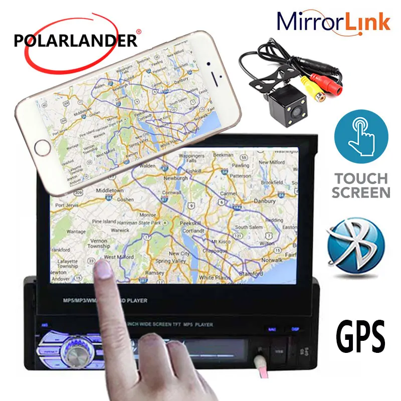 Автомагнитола 1din с сенсорным экраном 7 &quotHD магнитола Bluetooth GPS навигацией