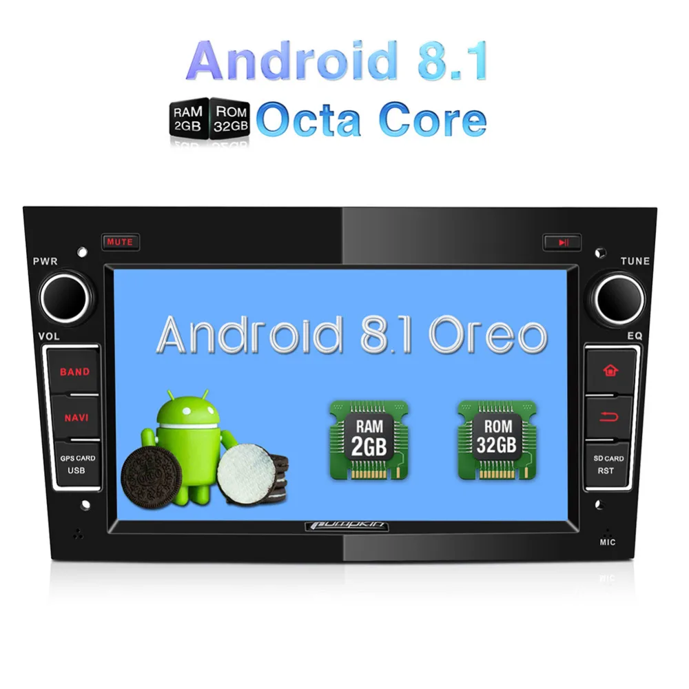 

Pumpkin 2 Din Android 8.1 Car Radio No DVD Player GPS Navigation Car Stereo For Opel/Vectra/Astra Wifi 3G DAB+ OBD2 USB Headunit