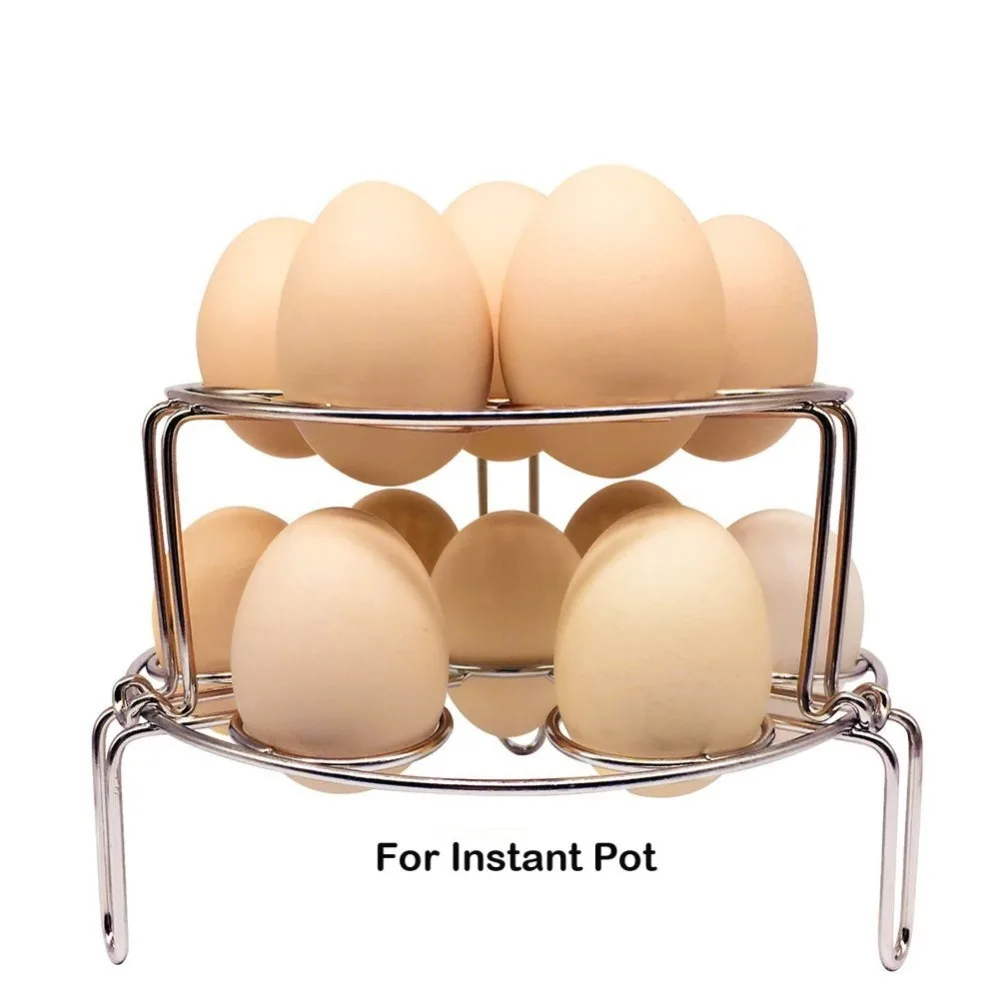 

Stainless Steel Stackable Egg Steamer Rack for Instant Pot Accessories Steam Pressure Cooker