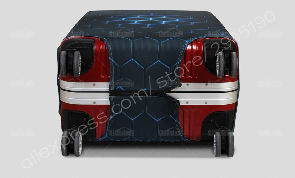 Эластичное покрытие Dispalang для чемодана 18-30 дюймов, защитный чехол для футбольного чемодана с застежкой-молнией, чехол для тележки, аксессуары для путешествий