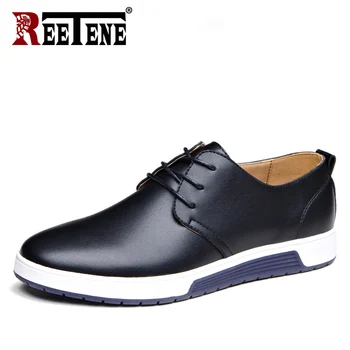 

REETENE Fashion Men Shoes For Spring Summer Autumn And Winter Breathable Soft Casual Shoes Men'S Lace Up Holes Brand Flat Shoes