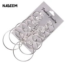 Прямая модные женские серьги круглый дизайн серьги-гвоздики набор 6 пар/упак. Золотые Ювелирные серьги в подарок