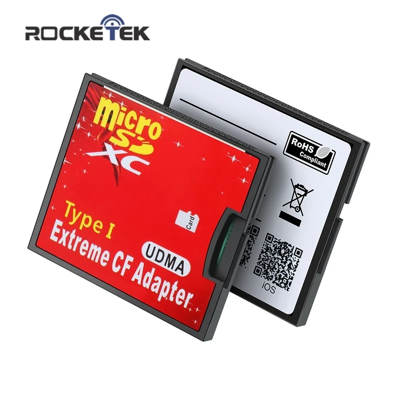 Rocketek Micro SD TF для CF/SD карт памяти конвертер адаптер MicroSD SDHC Compact Flash Type I|Картридеры| |