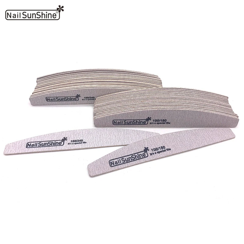 

5pcs/set Nail File 100/180/240 Grits Nails Art Buffer Block Sanding Wood Crescent Blokvijl Pedicure Manicure Care Makeup Tools