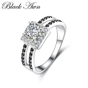 

BLACK AWN 2020 New Cute 925 Sterling Silver Jewelry Trendy Wedding Rings for Women Engagement Ring Bague Femme Bijoux C199