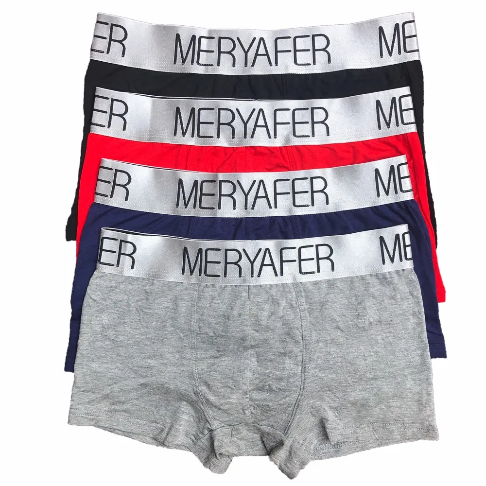 4 шт. Мужское нижнее белье модал большие размеры трусы мужские M-3XL Sexy Men Cueca боксеры удобные брендовые шорты sevenrainbow