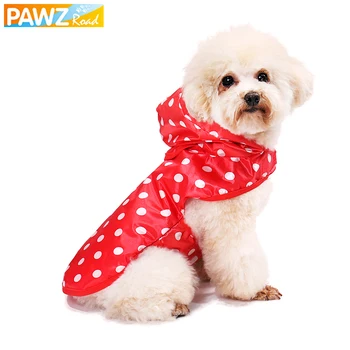 

PAWZRoad Hot Pet Dog Cute Raincoat with Package Dot Jacket Waterproof Coat 4 Size Red/Blue Available Pet Apparel Dog Cat Clothes