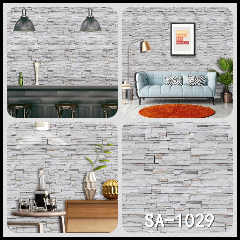 Wohnkultur 3D PVC Holzmaserung Wand Aufkleber Papier Ziegel Stein tapete Rustikalen Wirkung Selbst-adhesive Home Decor Aufkleber zimmer