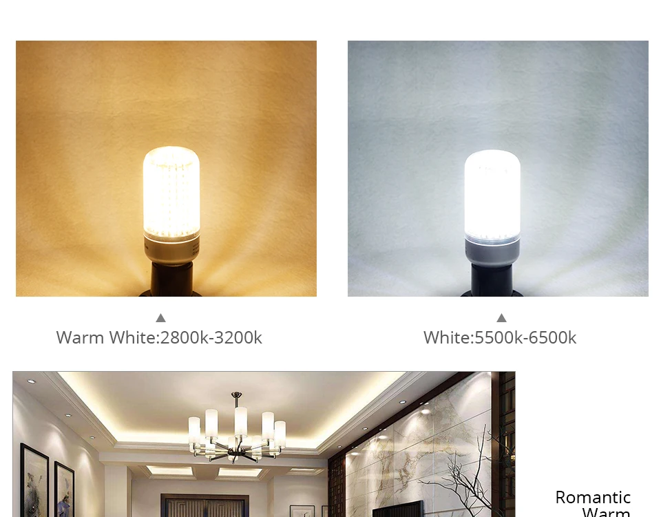 E27 LED Lamp E14 LED Bulb SMD5730 220V Corn Bulb 24 36 48 56 69 72LEDs Chandelier Candle LED Light For Home Decoration (9)