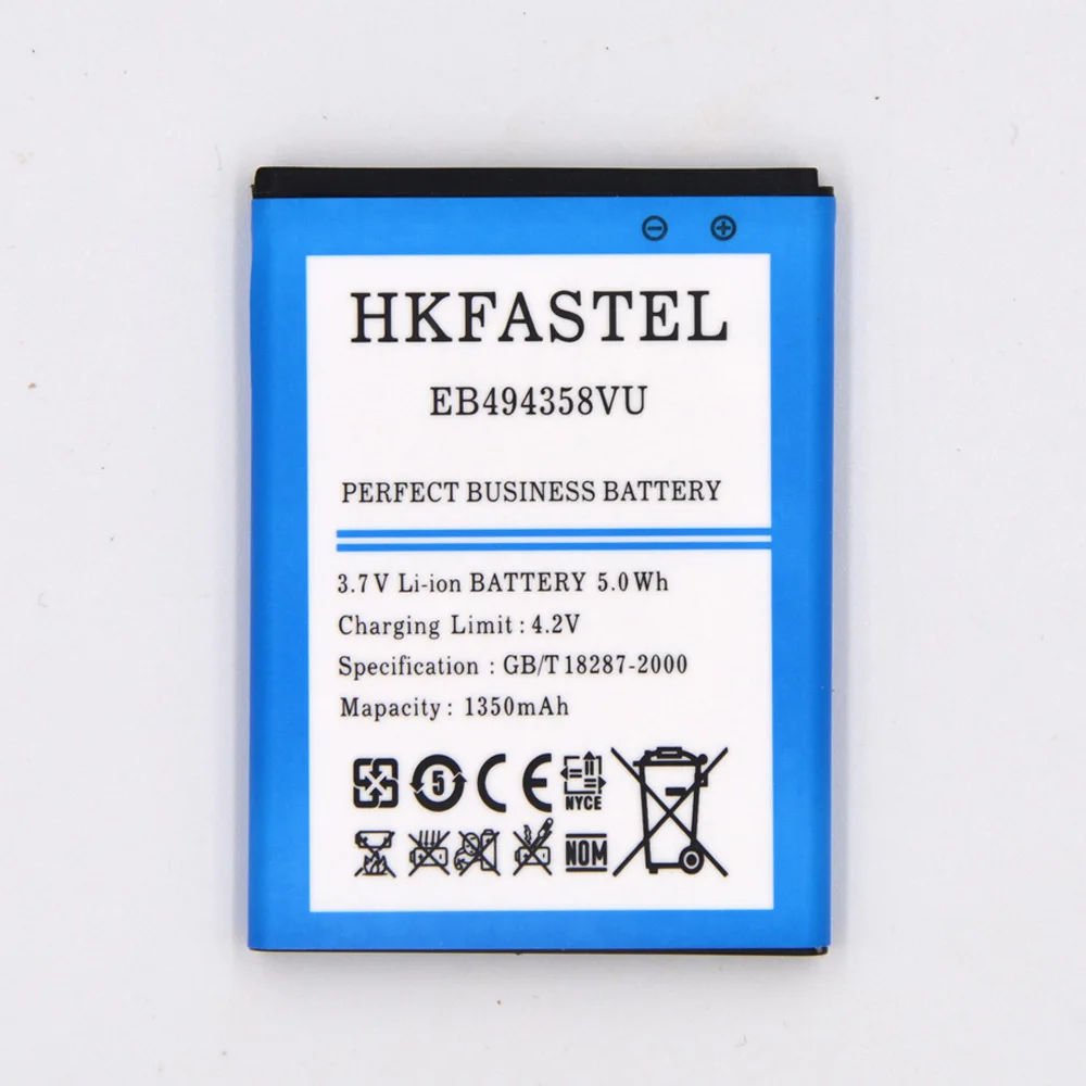 Новый EB494358VU литий-ионный аккумулятор для Samsung Galaxy Ace S5830/S5830I/Pro B7510/M Pro B7800/Gio