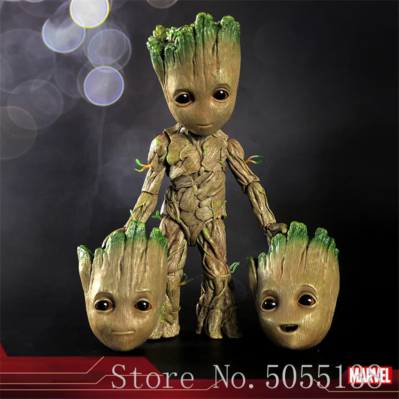 Горячие игрушки Marvel Groot Guardians of The Galaxy Мстители 1:1 милый ребенок дерево человек BJD Суставы подвижные фигурки игрушки 26 см