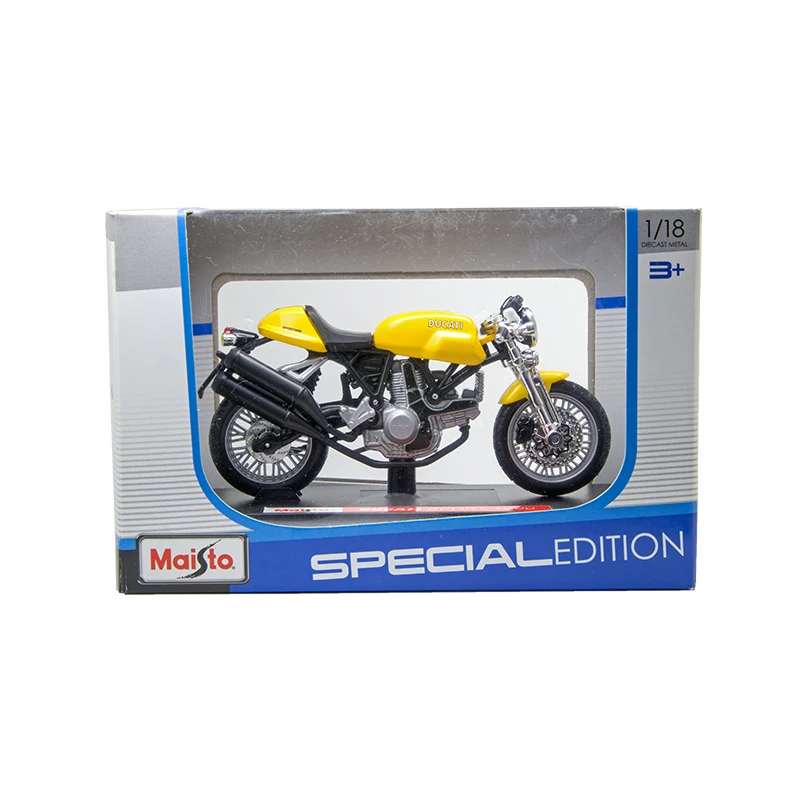 Модели мотоциклов Maisto 1:18 Ducati SPORT 1000 Литые пластиковые миниатюрные Гоночные