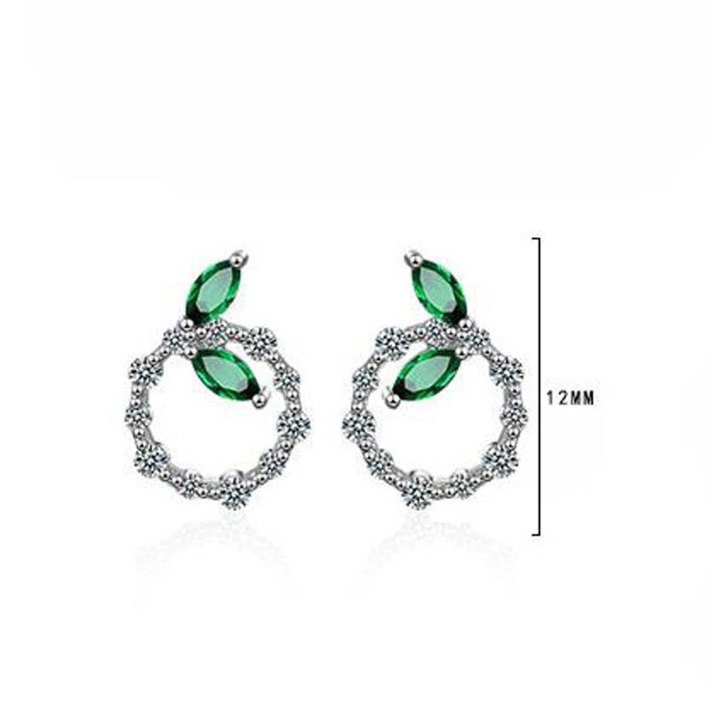 leaves stud earrings silver 925 (3)