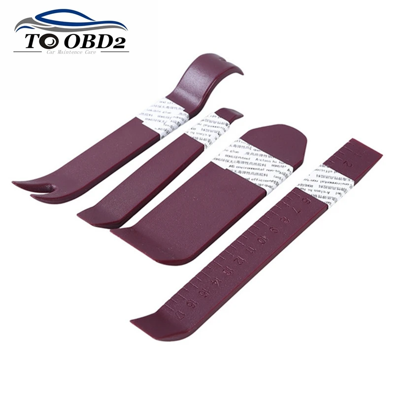 

Thicken 4pcs/Set Auto Car Radio Tool Removal Installer Pry Repair Tool Portable Practical Door Clip Panel Pry Kit Free Shipping