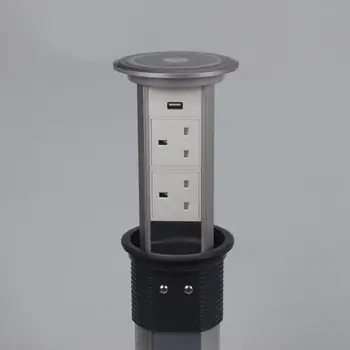 

Touch screen lifting / smart home desktop socket / 2 British standard power supply with usb charging Kitchen socket/TM-004