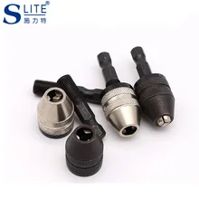 Slite Three Jaw Converter Chuck 0.3-6.5mm Six Corner Handle Push Pull Chuck Alloy Dremel Bit