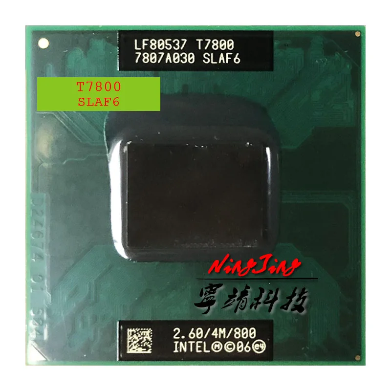 Процессор Intel Core 2 Duo T7800 SLAF6 6 ГГц двухъядерный двухпотоковый ЦПУ процессор 4 МБ 35 Вт