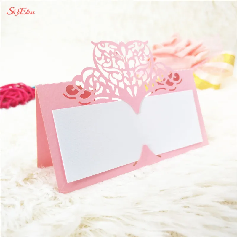 50stks place cards wedding paper Plaats Kaarten Tafel Plaats Kaarten Gunst Decoratie Bruiloft Benodigdheden Zitplaatsen Decoratie 8Z (12)