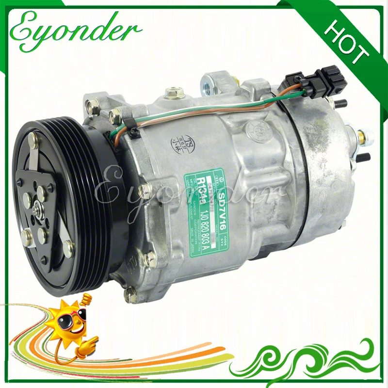 

AC A/C Air Conditioning Compressor Cooling Pump for Volkswagen MULTIVAN V TRANSPORTER T5 CARAVELLE Mk V Bus 7M3830803A 1211741
