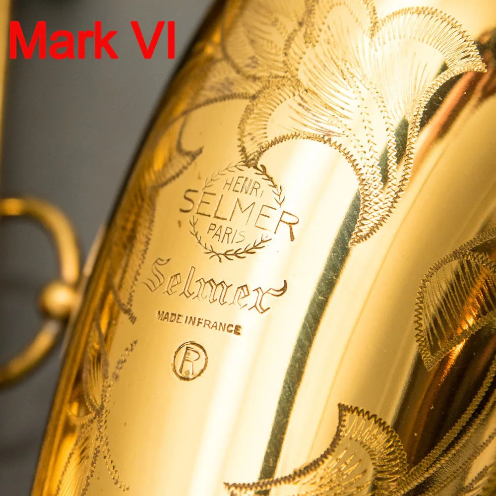 

New French Tenor Saxophone Mark VI Gold Lacquer Intermediate Saxophone Tenor Musical Instruments Professional Included Case